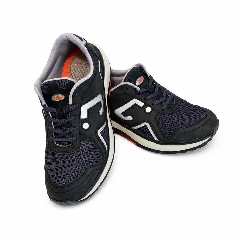 Joya Waikiki Deep Sea Women Walking Shoes Blue Black Leather Mesh 9 40.3 723cas